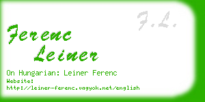 ferenc leiner business card